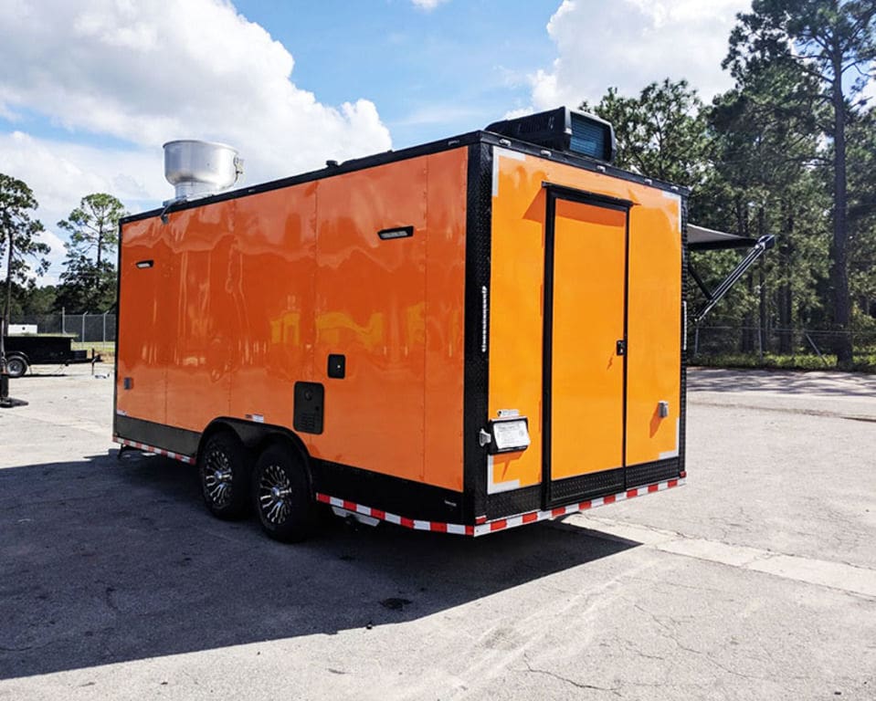 2025 Southern Dimensions 8.5X18 Orange and Black Full Food Trailer (SDG-225) - Image 2