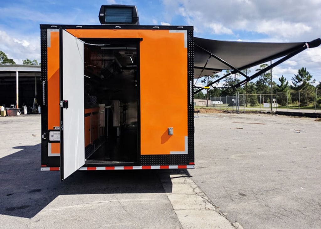 2025 Southern Dimensions 8.5X18 Orange and Black Full Food Trailer (SDG-225) - Image 3