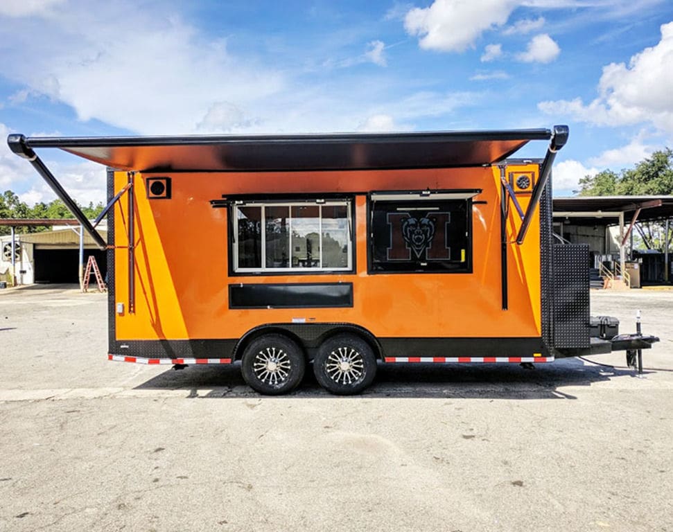 2025 Southern Dimensions 8.5X18 Orange and Black Full Food Trailer (SDG-225) - Image 4